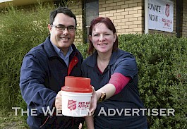 OPEN ARMS: Horsham Salvation Army captains Chris and Tracey Sutton are asking the community to donate this year to support vulnerable members of the community. Picture: PAUL CARRACHER