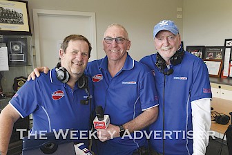HAWKS LEGEND: 3WM Local Football Live team, from left, Grant ‘Koogs’ Kuchel, Daryl ‘Easty’ Eastwell and Brian ‘Cobba’ Cassidy, will welcome former Hawks coach Alistair Clarkson to The Shirtfront.Picture: PAUL CARRACHER
