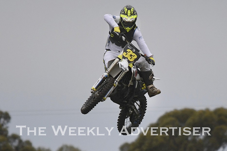 Kallam Dyce in a 125cc A Grade race at Victorian Moto-X junior titles at Dooen.