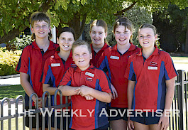 STEPPING UP: Horsham Primary School captains, front, Nash Clark, Bella St Clair and Ella Schultz, and vice-captains, back, Ethan Hill, Lexi Walter and Maddi Lawes are looking forward to their leadership roles with the school. Picture: PAUL CARRACHER