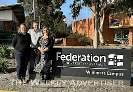 TRAINING: Dr Cathy Tischler, Wimmera Southern Development executive Chris Sounness and Federation University Wimmera Campus director Christine Brown are working together on a three-year project to address a shortage of care workers in the region. Picture: SUPPLIED