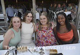 Caitlyn Glover, Katelyn Cochrane, Stephanie Griffiths and Carlyn Owens at the 150km Feast at Horsham Showgrounds.
