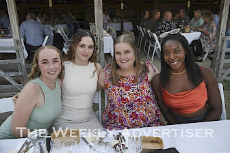 Caitlyn Glover, Katelyn Cochrane, Stephanie Griffiths and Carlyn Owens at the 150km Feast at Horsham Showgrounds.