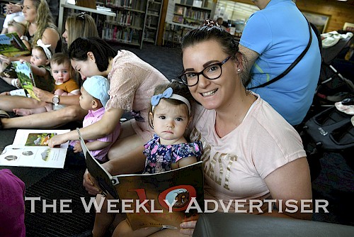 Kristy Dodds and daughter Ayla at story time at Stawell Library. The library is celebrating 40 years in the current building. 