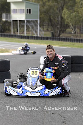 Wimmera Kart Racing Club vice president Remo Luciani is happy to be back on the track at Dooen. Karting is making a return after a long break due to COVID-19 restrictions.