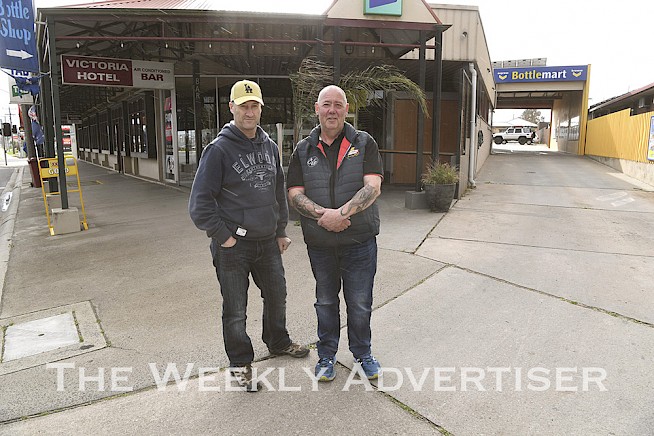 Freehold owner John Brennan and publican Mark Fitterer have vowed to get the Victoria Hotel open again after fire damaged the popular hotel.