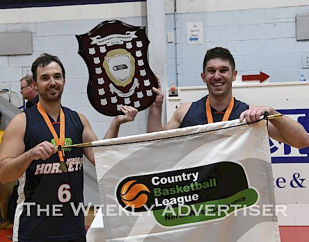 Cam Bruce and Tim Pickert. Horsham Hornets, 2018 CBL North West Conference Premiers defeated Bendigo in the Grand Final.