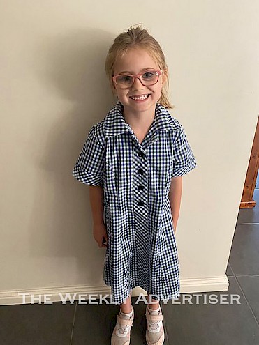 Aubree Westmoreland, starting prep at Horsham West. She can’t wait to learn how to read and write like her older siblings. Is super excited for school.