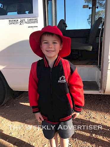 Tanner Bigham. He will be starting Prep at Rainbow P-12 College with Elsie Stasinowsky! He’s looking forward to knowing about stuff, knowing how to read, playing with his friends and playing on the oval and having his own pencil case.
