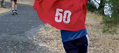 Runner Michael White celebrated his 50th parkrun during the event.